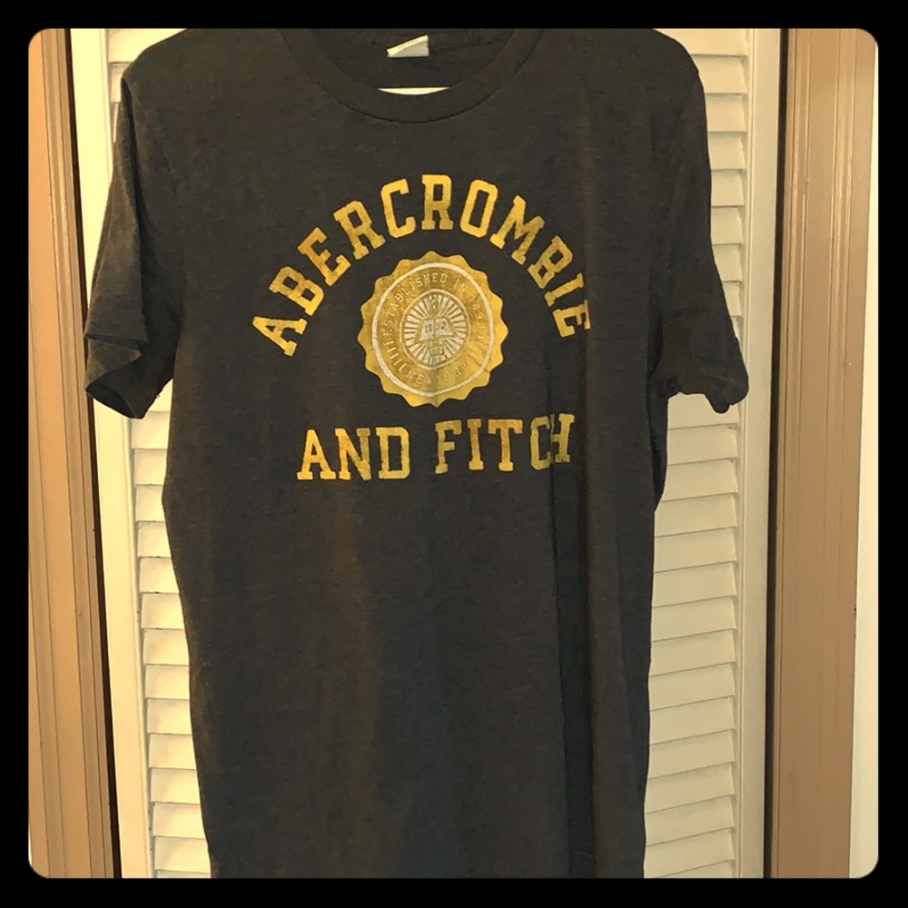 Gray Abercrombie and Fitch tee.